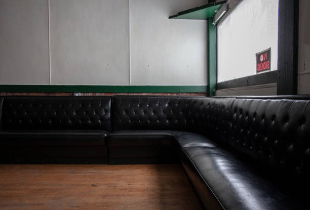 istock Upholstered Bench in a Meeting Hall with Window 1137425542