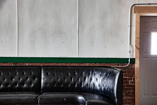 istock Upholstered Bench in a Meeting Hall 1137425545
