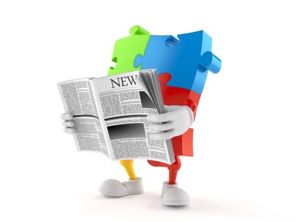 istock Jigsaw puzzle character reading newspaper 1137427318