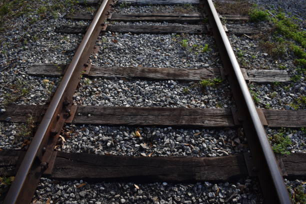 istock Railroad tracks closeup 1137430630