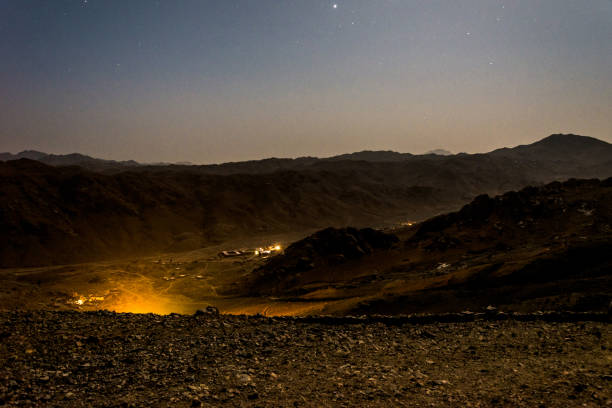 istock night landscape, bald mountains against a starry sky 1137434271