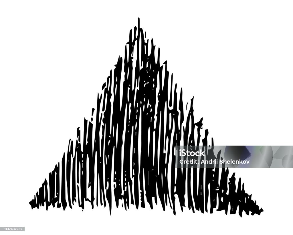 Scribble Triangle Hand Drawn Pencil Scribble Triangle Stock Illustration - Download Image ...