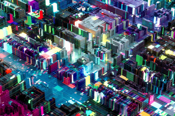 istock Glowing futuristic cityscape 1137439220