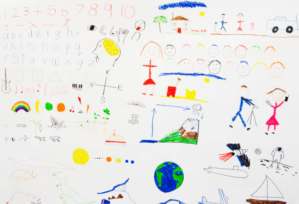 A collection of children drawings`s