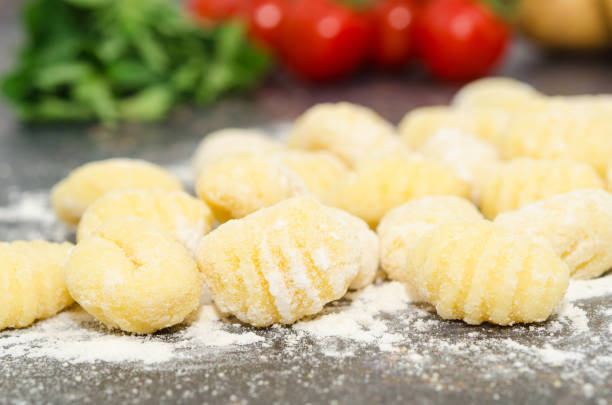 istock Uncooked fresh homemade gnocchi. 1137441611