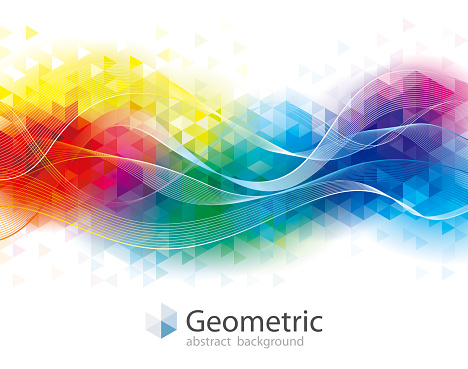 Colorful Geometric and wave Background