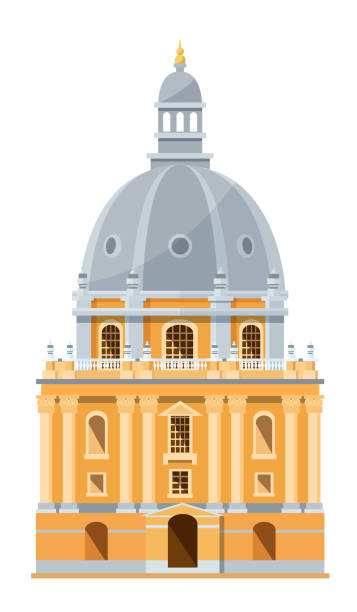 oxford, ingiltere ingiliz üniversitesi binanın modern dış. - manchester stock illustrations