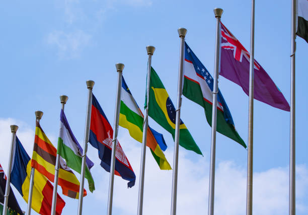 istock Group of National flags 1137462124