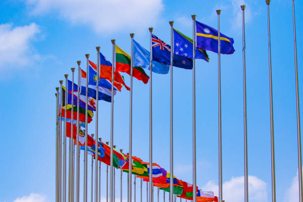 istock Group of National flags 1137462139