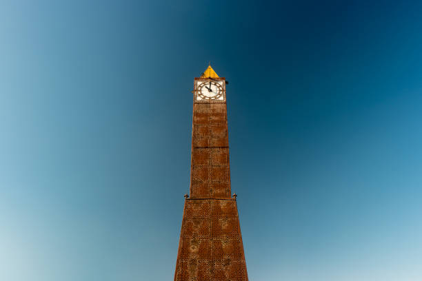 Clock tower monument in the central square of Tunis, the Tunisian capital city