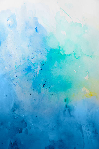 istock Blue watercolor background - abstract ocean 1137480979