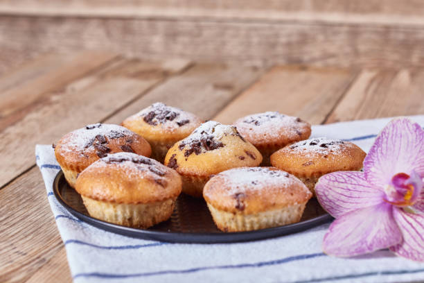 istock Homemade cupcakes with chocolate and powdered sugar 1137482309