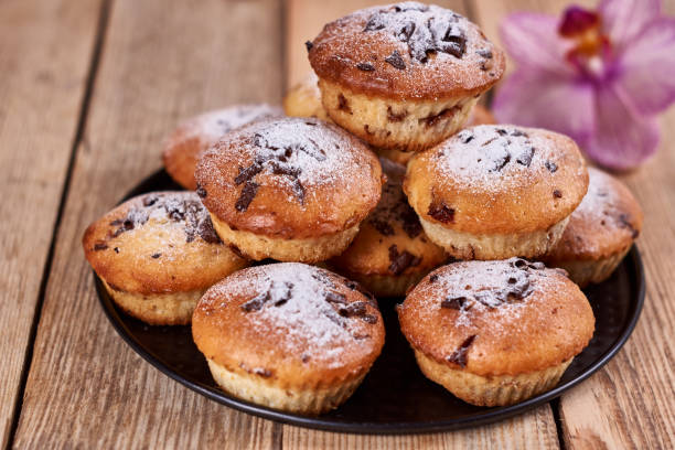 istock Homemade cupcakes with chocolate and powdered sugar 1137482951