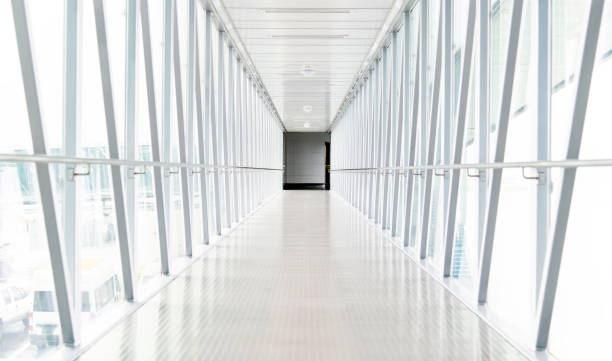 Passenger boarding bridge in airport