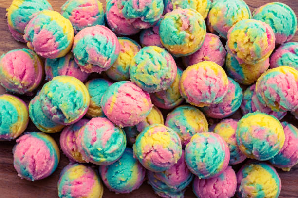 istock Homemade rainbow or pastel cookie. 1137485288