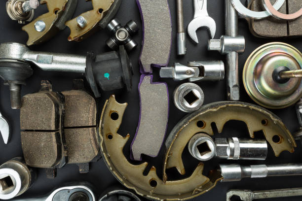 istock Various Car parts on dark background 1137488494
