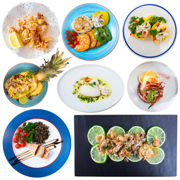 istock Various dishes of squid and cuttlefish with vegetables 1137493231