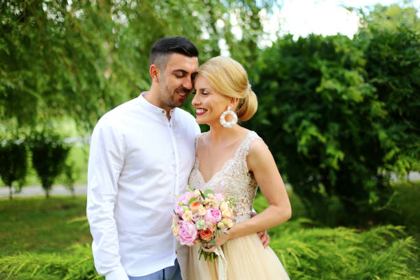 istock Happy loving couple on engagement day 1137493296