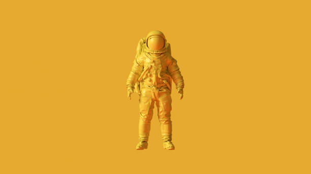 istock Yellow Spaceman Astronaut Cosmonaut 1137495234
