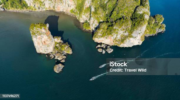 View From Above Stunning Aerial View Of The Ao Nang Tower One Of Krabis Most Famous Rock Formation Ao Nang Krabi Thailand Stock Photo - Download Image Now