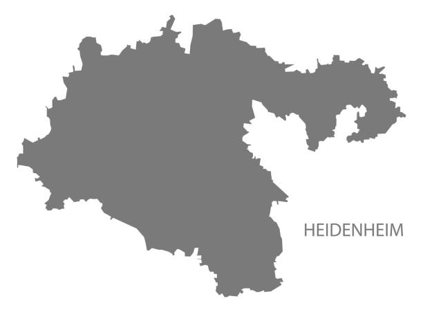 Heidenheim county map of Baden Wuerttemberg Germany Heidenheim county map of Baden Wuerttemberg Germany heidenheim stock illustrations
