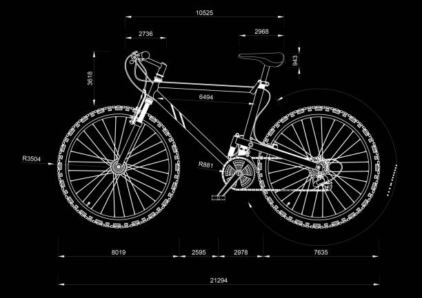 plan rowerów górskich - draft sports zdjęcia i obrazy z banku zdjęć