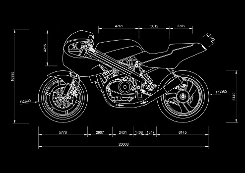 Motorcycle blueprint