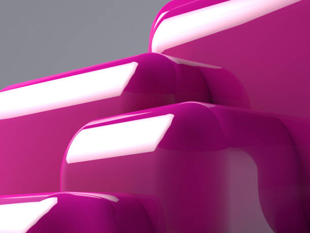 istock Minimalist geometrical abstract background, pastel colors, 3D render, trend poster, Illustration. 1137502075