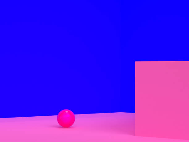 istock Minimalist abstract background, primitive geometrical figures, pastel colors, 3D render. 1137502192