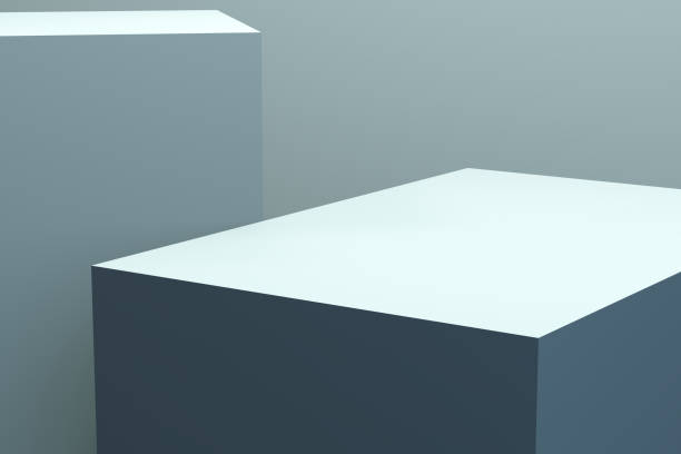 istock Minimalist abstract background, primitive geometrical figures, pastel colors, 3D render. 1137502264