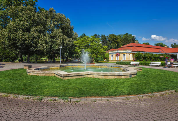 Park on Spa Island  - Piestany - Slovakia stock photo