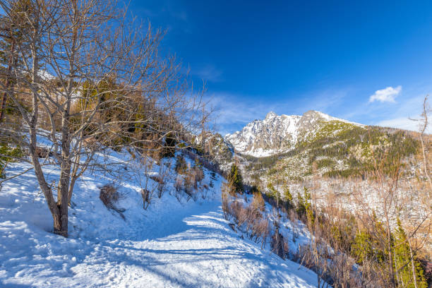 istock View of the landscape with snowy mountains. 1137509308