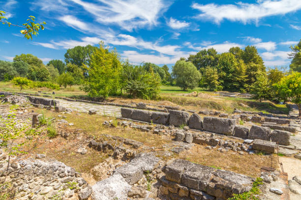 The Archaeological Park of Dion. The Archaeological Park of Dion, located at foot of Mount Olympus, Greece, Europe. katerini greece photos stock pictures, royalty-free photos & images