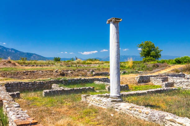 The Archaeological Park of Dion. The Archaeological Park of Dion, located at foot of Mount Olympus, Greece, Europe. katerini greece photos stock pictures, royalty-free photos & images
