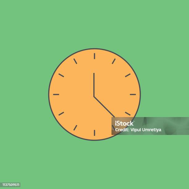 Clock Icon Isolated On Background Vector Illustration Stock Illustration - Download Image Now