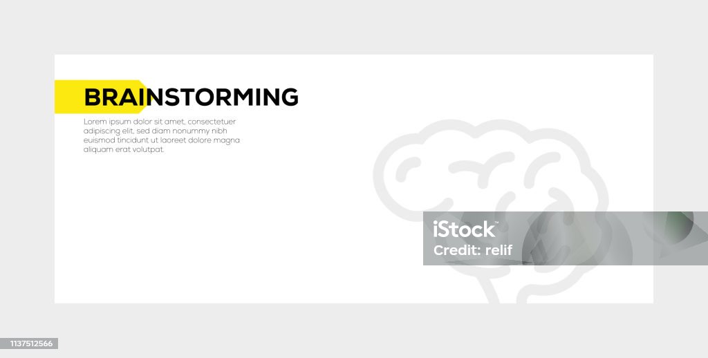 Brainstorming Banner Concept Stock Illustration - Download Image Now ...