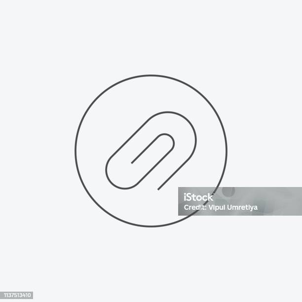 Paper Clip Icon Stock Illustration - Download Image Now - Clip - Office Supply, Cut Out, Education