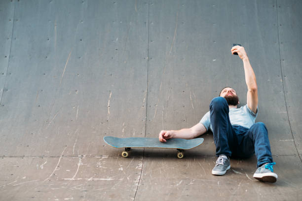 istock skateboarder relaxation youth hipster ramp selfie 1137517376