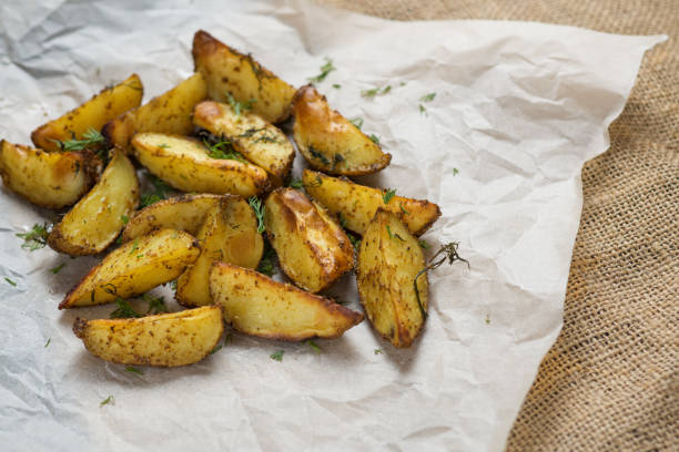 istock Country potato crispy with spices and dill 1137518262
