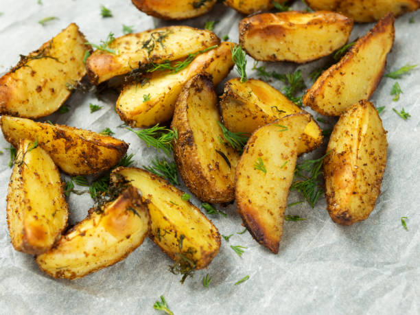 istock Country potato crispy with spices and dill 1137518266