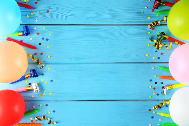 istock Birthday party kit with copy space. 1137523283