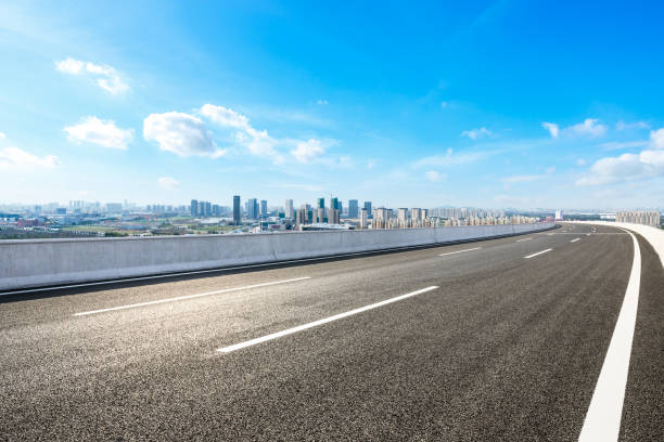 istock Asphalt highway passing through the city above in Shanghai 1137523421
