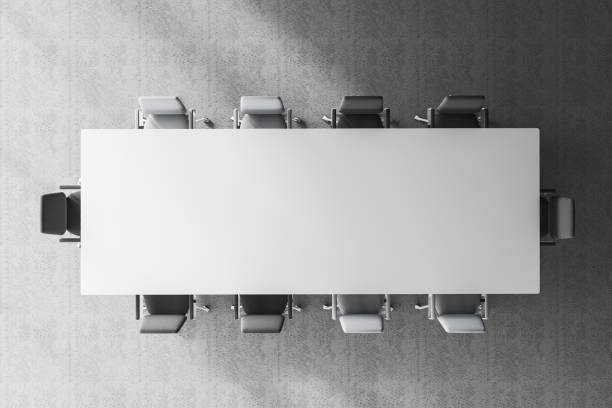 istock Top view of meeting room table 1137524360