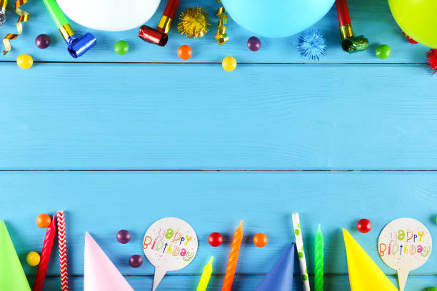 istock Birthday party kit with copy space. 1137524900