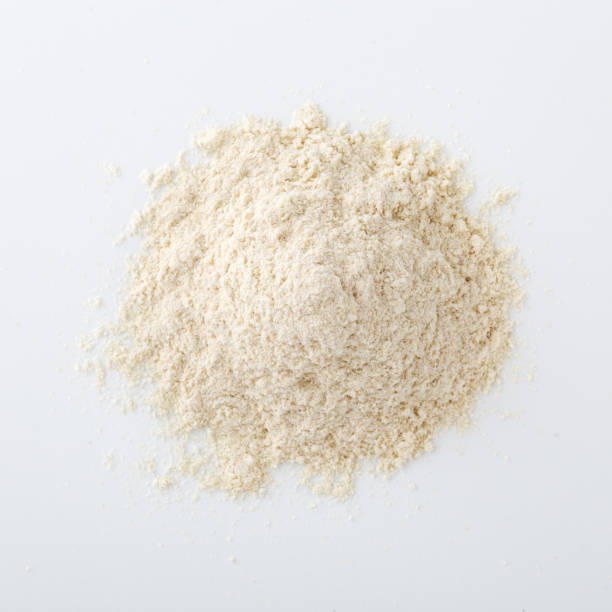 quinoa flour on white background - base comida e bebida imagens e fotografias de stock