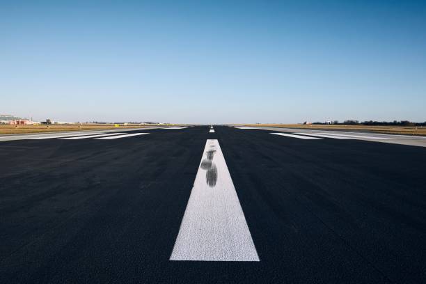 istock Surface level of airport runway 1137531354