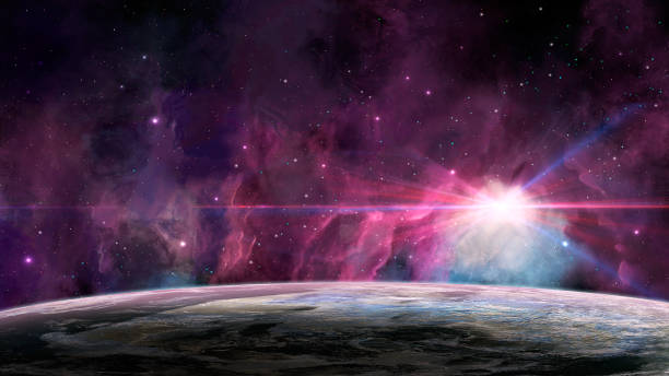 istock Space scene. Violet nebula with planet. https://nasa3d.arc.nasa.gov/detail/as10-34-5013 1137532908