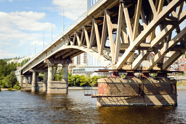 istock Bridge over the river, close-up. Russia, the Volga. 1137534669