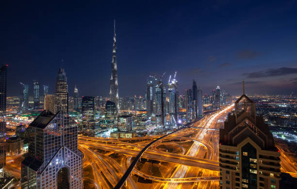 istock Skyline of Dubai Downtown in the night 1137534694