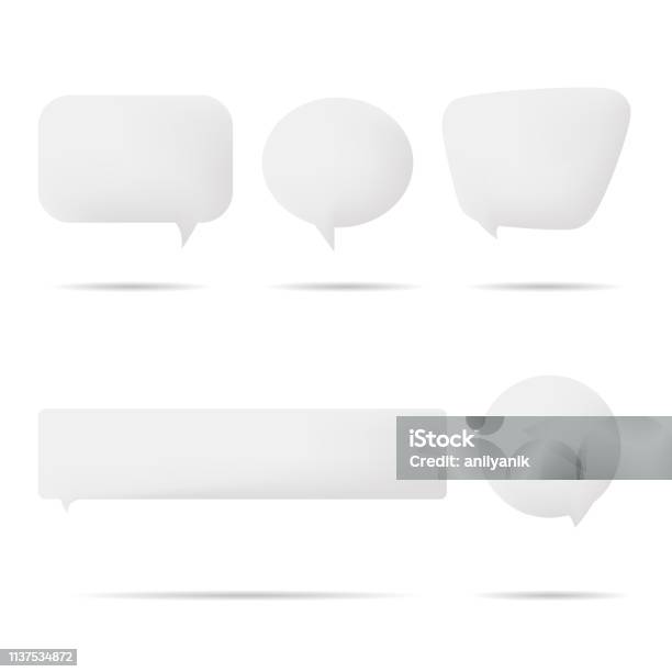 Speech Balloons Stock Illustration - Download Image Now - Three Dimensional, Speech Bubble, Thought Bubble